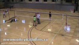 Part 2 Volleyball BlockingTransitionHitting Warmup Drill