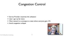 COURSERA STANFORD UNIVERSITY COMPUTER NETWORKS congestion aimd