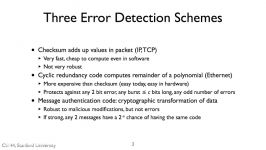 COURSERA STANFORD UNIVERSITY COMPUTER NETWORKING Data error detection