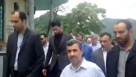 حضوردكتراحمدی نژاد مهندس مشایی در امامزاده ابیض رامسر