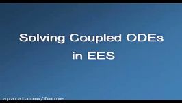 Solving coupled ODEs in EES