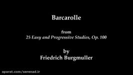 Burgmüller Barcarolle Op. 100 No. 22  Cory Hall pianist composer