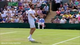 Juan Martin del Potro v Ernests Gulbis highlights  Wimbledon 2017 second round