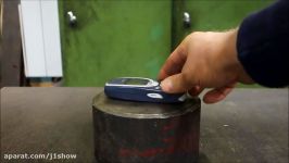 Crushing Nokia 3310 with hydraulic press