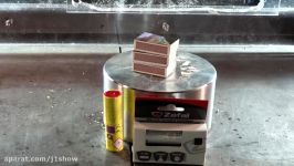 SUPER SLOW MOTION explosions with hydraulic press