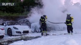 12 Porsches set ablaze in possible G20 arson attack in Hamburg