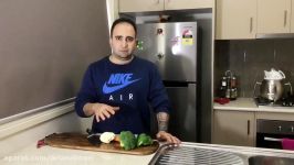 Chicken steak Persian cooking course اموزش استیكً مرغ سبزیجات