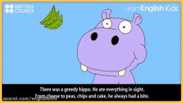 داستان کوتاه انگلیسی  The greedy hippo