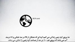 29 درصد خشکی 71 درصد آب مساحت کره زمین است ، معجزه علمی قرآن