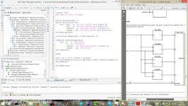 VHDL 4 bit logic unit code test on circuit and test bench ISE design suite Xilinx