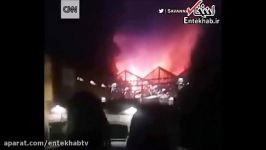 فیلم مهار آتش سوزی در بازار لندن توسط 70 آتش نشان