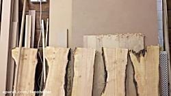 دکوراسیون کابینت آشپزخانه ساخت درب الوار تنه درختان