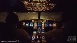 Night Landing Nice  Cockpit View 4K