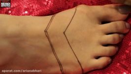 Simple Easy Feet Mehndi Design  Step To Make Henna Mehandi Tattoo on Legs  Beginners