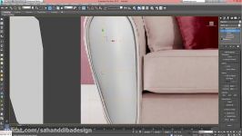 3dsmax Sofa and pillow modeling