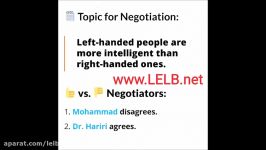 English Negotiation on Left handedness vs. Right handedness  LELB Society