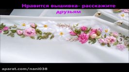 Вышивка лентами блузки