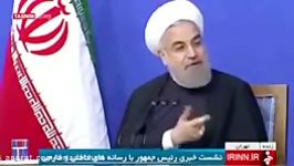 ‫پاسخ تند روحانی به سوال خبرنگار درباره برجام‬