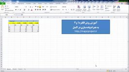 روش الکتره 1 الکتره 2 در نرم افزار اکسل