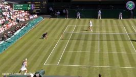 Petra Kvitova v Johanna Larsson highlights  Wimbledon 2017 first round