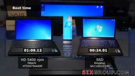 مقایسه SSD HDD در Sony Vaio . Kingston