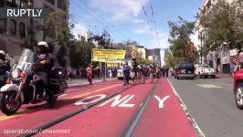 Anti Trump protesters block downtown San Francisco