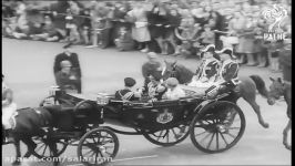 سفر شاه به هلند Shah Of Persia Arrives In Holland 1959