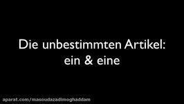 GERMAN LESSON 15 The German indefinite articles EIN and EINE