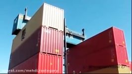 Forklift truck Crash with container on it  MR0087