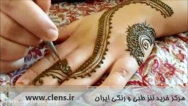 آموزش طراحی حنا روی دست پا ناخن عروس  سی لنز