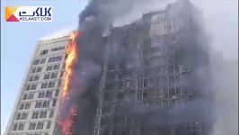 آتش سوزی یکی هتل های مشهد همچنان ادامه دارد