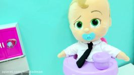 Feeding The Boss Baby In High Chair Surprise Blind Bags Shopkins + Num Noms