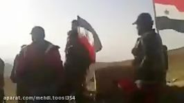 برافراشتن پرچم سوریه در بلندیهای جرود فلیطه