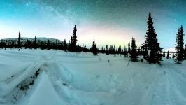 8K 360 VR footage of the Northern Lights and Milky Way over Eureka AK