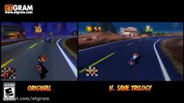 مقایسه نسخه اصلی نسخه ریمستر بازی Crash  ای تی گرام