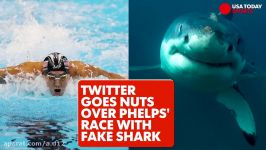 Michael Phelps races fake shark and Twitter wasnt having it