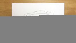 007 car design sketch  electric vehicle  side and front view