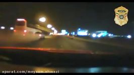 تعقیب گریز پلیس خودروی دودزا در تهران