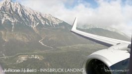 X Plane 11  INSANE REALISTIC 737 Wingview Landing in Innsbruck