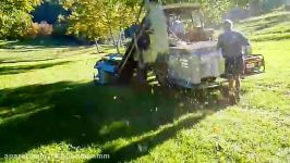 pecan harvester running