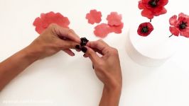 Wafer Paper Poppies  How to make from Creative Cakes by Sharon