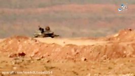 هدف قرار دادن تانک تی 72 زره واکنشی ارتش سوریه حمص