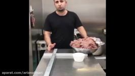 Kebab bonabPersian cooking courseسیخ كردن كباب بناب طرحهای سنتی كوبیده