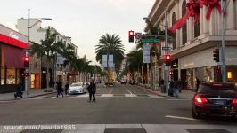 Driving Downtown  Rodeo Drive  Beverly Hills California USA