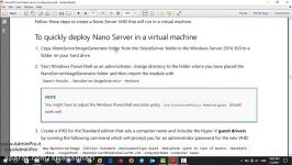 نصب راه اندازی نانو سرور Nano Server