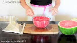 How To Cut Watermelon  تکنیک برش زدن آسان هندوانه