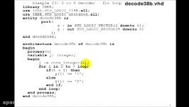 Lesson 40  VHDL Example 23 3 to 8 Decoder using a for loop