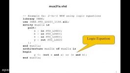 Lesson 18  VHDL Example 6 2 to 1 MUX  if statement