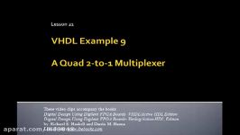 Lesson 21  VHDL Example 9 Quad 2 to 1 MUX