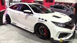 2016 Honda Civic Sedan Seibon Carbon Accessorized  Exterior Walkaround  SEMA 2016